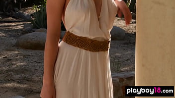Preview 1 of Kho Phim Sex Hd - Busty redhead beauty Kayla Coyote cooling herself down outdoor