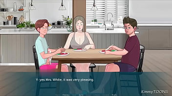 Preview 4 of Mother Fake Video - Stepmom suck stepson&#039_s Huge cock under the dinner table - kimmytoons