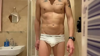 Preview 1 of Xxxmyarmar Sexy - Pisses white undies in shower