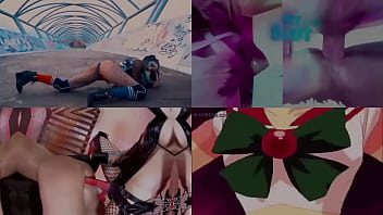 Preview 1 of Big Booty Slut Gets Cock - Sailor Moon Harley Quinn Britney Spears