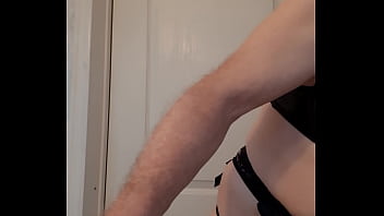 Preview 3 of Mature Lesbian Forced Teen - Sissy peckey wearing fishnet stockings and playing with het toys