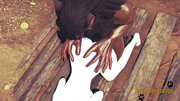 Preview 4 of Oriya Video Xxx Da - Furry Hentai 3D - Beast and Bunny having wild sex on the mountain - Japanese Manga Anime Yiff Porn Video
