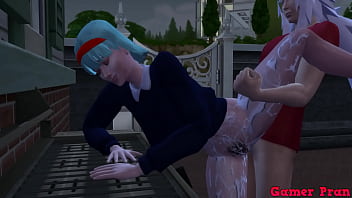 Preview 3 of Randy Johnson - Anime ecchi Cap jiraiya follando al aire libre con bulma y numero 17 ve como le es infiel a vegeta tambien se quiere unir para hacer un trio