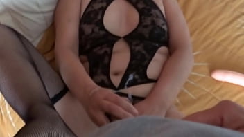 Preview 4 of Sunnylen Sex New - Multiple cumshots on hairy pussy,  ass and tits of my latina wife,  58 year old latina