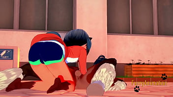 Preview 3 of Nllzbschp - BNA Hentai Furry 3D - Michiru Handjob and fucked with a - Anime Manga Japanese Yiff