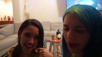 Preview 1 of Revenge With Taxi - Sexy Hot Ass Swinging Between Lesbian Girls