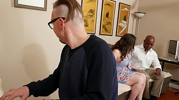 Preview 1 of Arkadan Vey - Thicc wife Violette Blakk gets dicked down by big dick neighbor in front of hubby