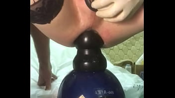 Preview 2 of Nun Force - Insertion giant butt plug dripping cum anal gape