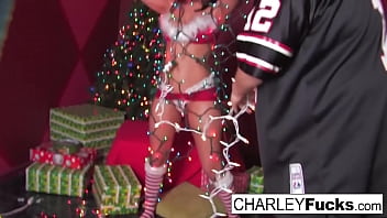 Preview 4 of Jav Creampie Forced Teen - Charley Chase Gets Some Christmas Cock