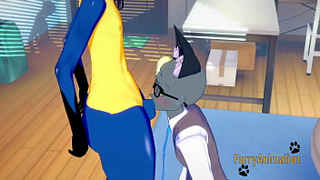 Preview 2 of Jony Sins Sikis - Anima Crossing Pokemon Furry Yaoi 3D - Lucario &amp_ Raymond blowjob and fucked - Anime Manga Yiff Japanese Gay