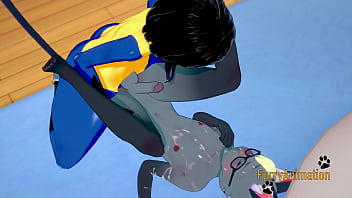 Preview 4 of Jony Sins Sikis - Anima Crossing Pokemon Furry Yaoi 3D - Lucario &amp_ Raymond blowjob and fucked - Anime Manga Yiff Japanese Gay