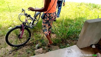 Preview 3 of Step Son And Mother Fuck - Riding bike everywhere in the community looking for who to fuck me