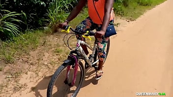 Preview 1 of Step Son And Mother Fuck - Riding bike everywhere in the community looking for who to fuck me