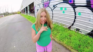 Preview 1 of Martina Golg - CHICAS LOCA - Daniella Margot &amp_ Alberto Blanco - Crazy Russian Teen Rides Her Boyfriend Outdoor
