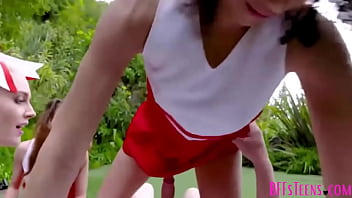 Preview 3 of Xxxfj - Hot Teen Cheerleaders Fuck Their Coach
