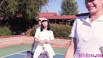 Preview 1 of My Wives Mom Com - Hot Teen BFFs Fucked Hard By Their Tennis Coach