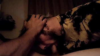 Preview 4 of Sarah Veldes - muscle guy holding johnnytriggers head as he fucks his mouth