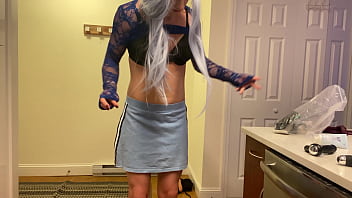 Preview 2 of Sisart Xxx - Sexy Crossdresser Puts Vibrating Butt Plug in Ass