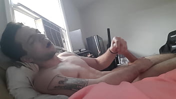 Preview 2 of Vivid Sexcom - Hung guy plays with his sexy cock. Gets really hard!