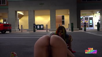 Preview 3 of Budak Barupecah Dara Umur 16 - Clown gets dick sucked at Publix grocery store