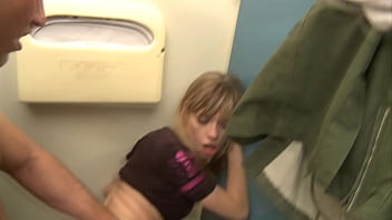 Preview 3 of Tara Liyn Mobi - White teen gets fucked by two guys in public places