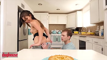 Preview 2 of Gorgeous Booty Bubvle - (Alex Jett) Enjoys Fucking The Warm Apple Pie But His Stepsis (Paige Owens) Pussy Is Warmer - House