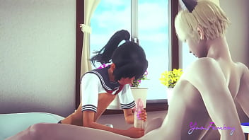 Preview 1 of Pon Hd Indonesia - Yaoi Femboy Simon - How can this femboy hold that huge dick?
