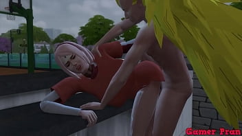 Preview 4 of Naga First Time Fuckking - Hinata y sus amigas Cap 7 radio invita a sakura se terminan gustando y follando al aire libre sin importar quien los vea