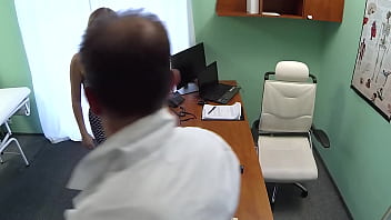 Preview 1 of Strap Attack 5 - Fake Doctor Fucks her Milf Patient with HUGE Tits
