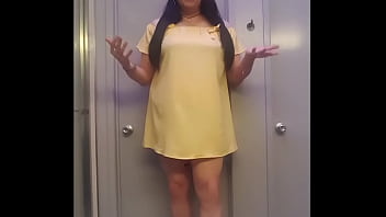 Preview 1 of Xxxxxof Sani Leon - Yellow Sunshine Bows Outfit Video