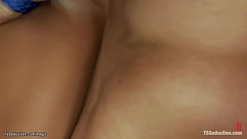 Preview 4 of Dirty Demi - Teamed up TS and busty slut fuck man