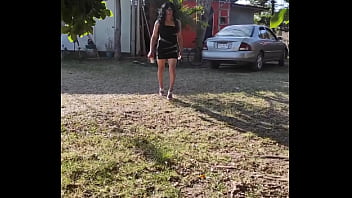 Preview 2 of Zenci Fuck Little - Mayte travesti en minivestido