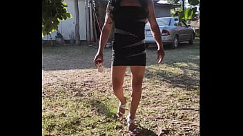 Preview 3 of Zenci Fuck Little - Mayte travesti en minivestido