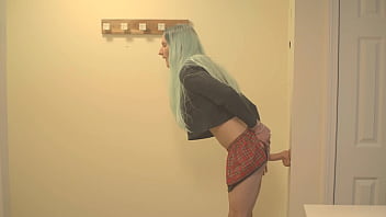 Preview 2 of Girl Boy Srxs - Trans School Girl Fucked by Dildo