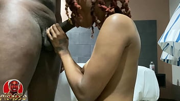 Preview 1 of Son Cought Milf - VonMadeEm Gives ToxicBrownSkinn Biggest Facial Ever