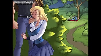 Preview 4 of Korea Old Men - My Little Angel | Hot blonde teen with big boobs sucks boyfriend&#039_s big cock in a public park | My sexiest gameplay moments | Part #2