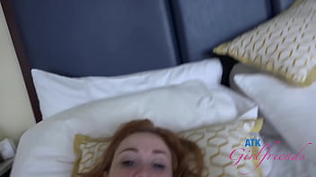 Preview 3 of Msn Gordas - Skinny Amateur redhead with small tits &amp_ braces gets pussy eaten and rides cock (POV) Scarlet Skies
