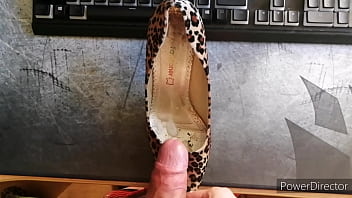 Preview 3 of Huge Boob Slip - Cuming into panter high heels