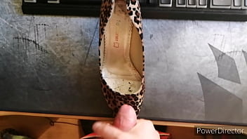Preview 1 of Huge Boob Slip - Cuming into panter high heels