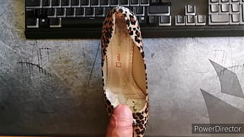 Preview 4 of Huge Boob Slip - Cuming into panter high heels