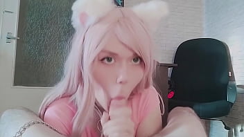 Preview 4 of Sisbro Saleep - Pet The Catgirl and fed her with Cum