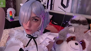 Preview 1 of Selection Bakxxx - Rem gets dildo in ass cosplay