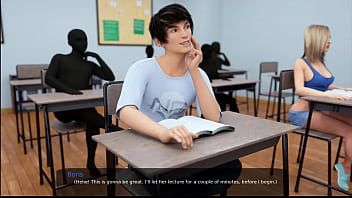 Preview 1 of Firstime Monster Cock - 22 - Milfy City - v0.6e - Part 22 - Teacher has huge orgasm before her students (dubbing)