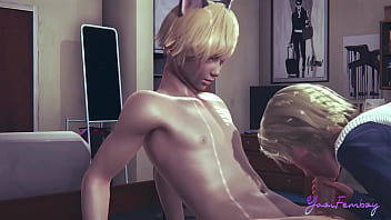 Preview 2 of Tamil Muslim Aunty Sex Videos - Yaoi Femboy Osuke -  Could this blonde femboy ride like a horse? - 3D anime manga