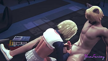 Preview 1 of Tamil Muslim Aunty Sex Videos - Yaoi Femboy Osuke -  Could this blonde femboy ride like a horse? - 3D anime manga