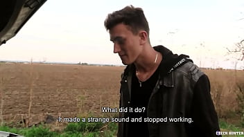 Preview 1 of Done Lod - Euro Twink Gets Dumped By His Gf Sucks A Random Guys Big Dick In Public For Money - CZECH HUNTER 556