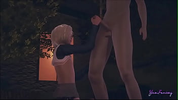 Preview 2 of Sorla Sex - Yaoi Femboy Otsuke - jerks off and gets fucked in the entrance of his house