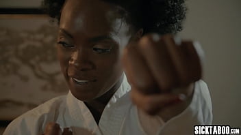 Preview 2 of Phuvbemlt - Horny ebony lesbian Scarlit Scandal enjoyed a rough fingering by a perverted black babe Ana Foxxx