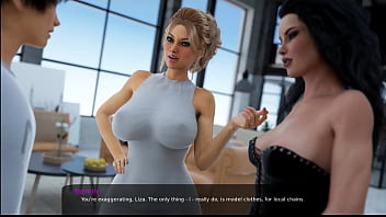 Preview 3 of Sucking Boobs Wildly - 19 - Milfy City - v0.6e - Part 19 - Hot lesbian couple (dubbing)