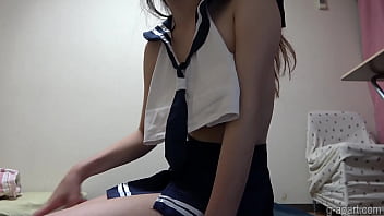 Preview 4 of School Grel Sex Muslem - Hikari Sena with Natural Tits Cleaning Her Room